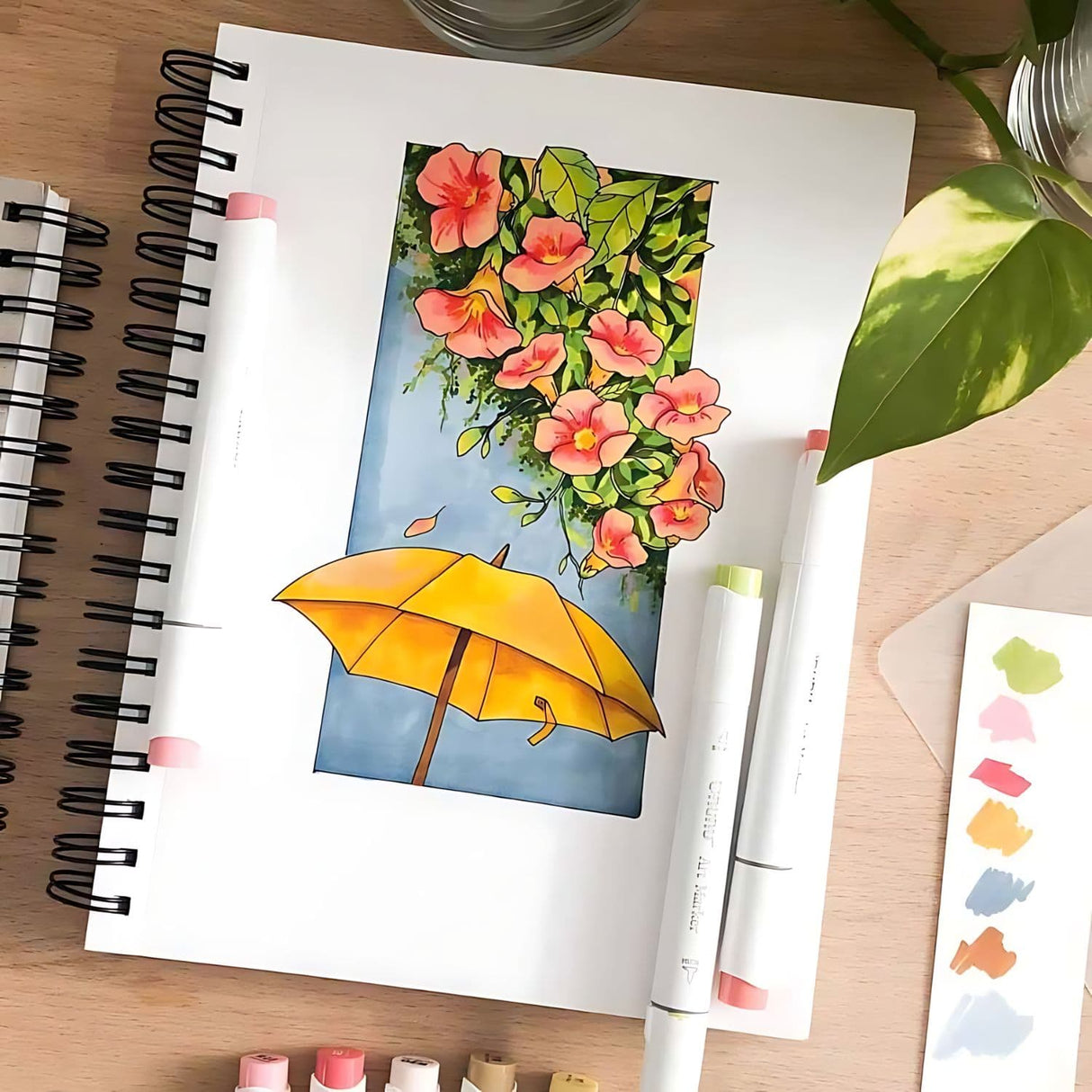 Ohuhu - Set 48 Marcadores al Alcohol Honolulu A Doble Punta Mid Tones