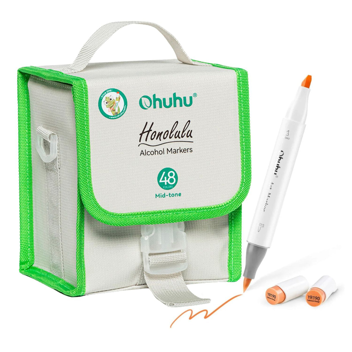 Ohuhu - Set 48 Marcadores al Alcohol Honolulu A Doble Punta Mid Tones