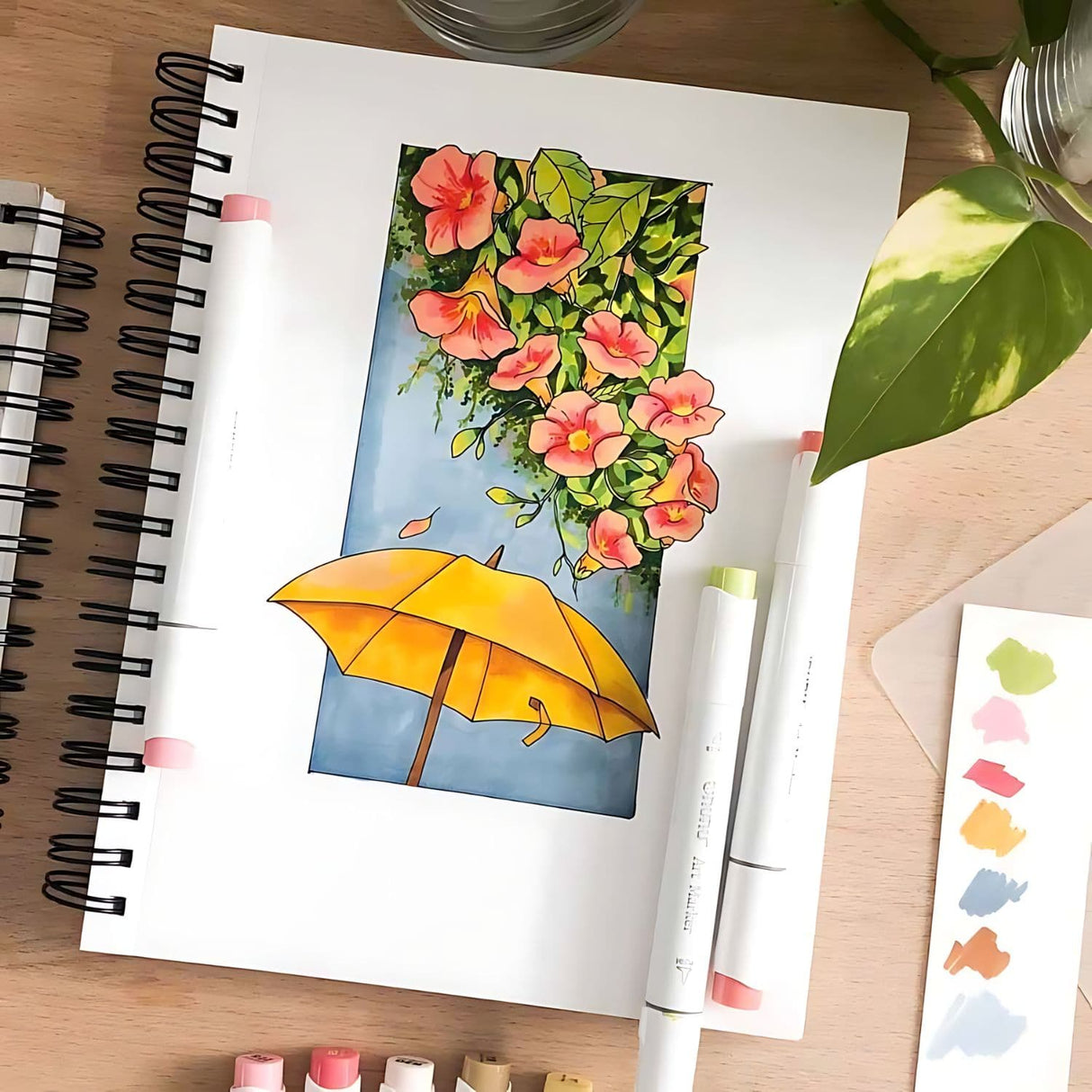 Ohuhu - Set 48 Marcadores al Alcohol Honolulu B Doble Punta Mid Tones