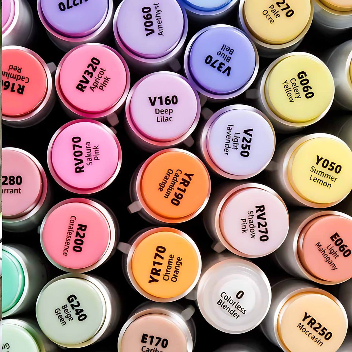 Ohuhu - Set 48 Marcadores al Alcohol Honolulu B Doble Punta Mid Tones