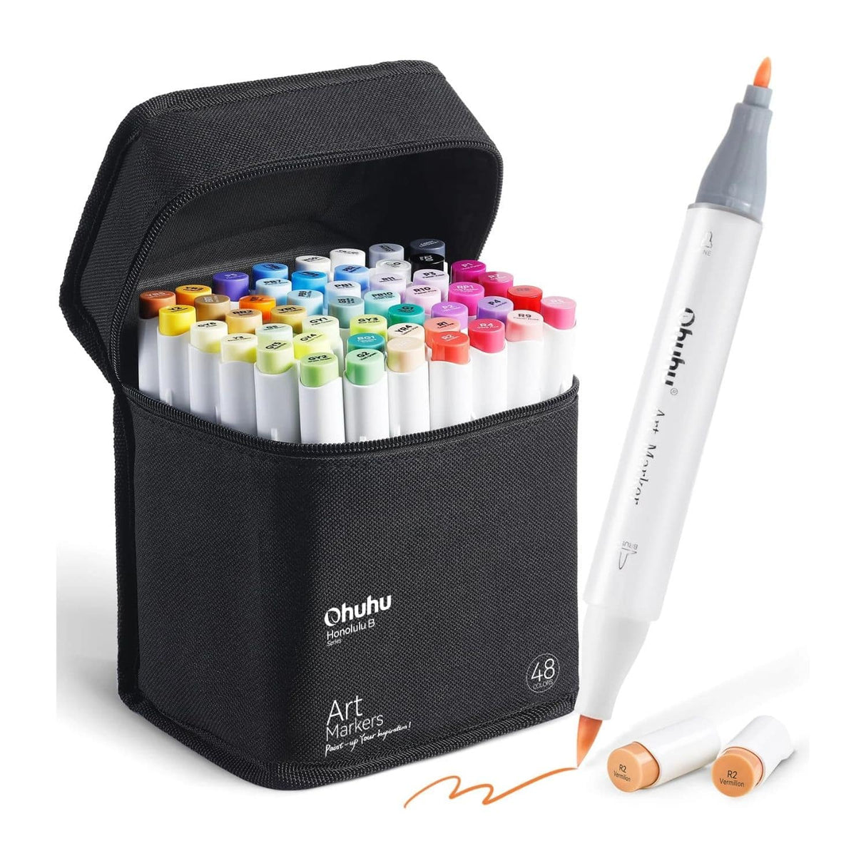 Ohuhu - Set 48 Marcadores al Alcohol Honolulu B Doble Punta