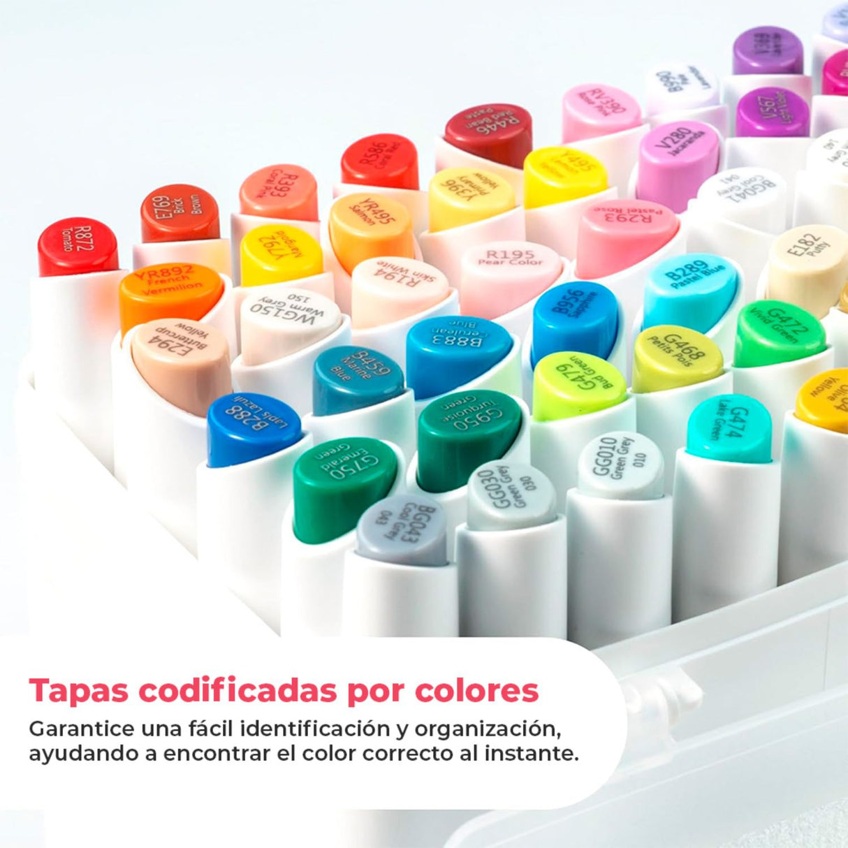 Ohuhu - Set 60 Marcadores al Alcohol Kaala B Illustration Tones Punta Pincel Delgada y Biselada Fina