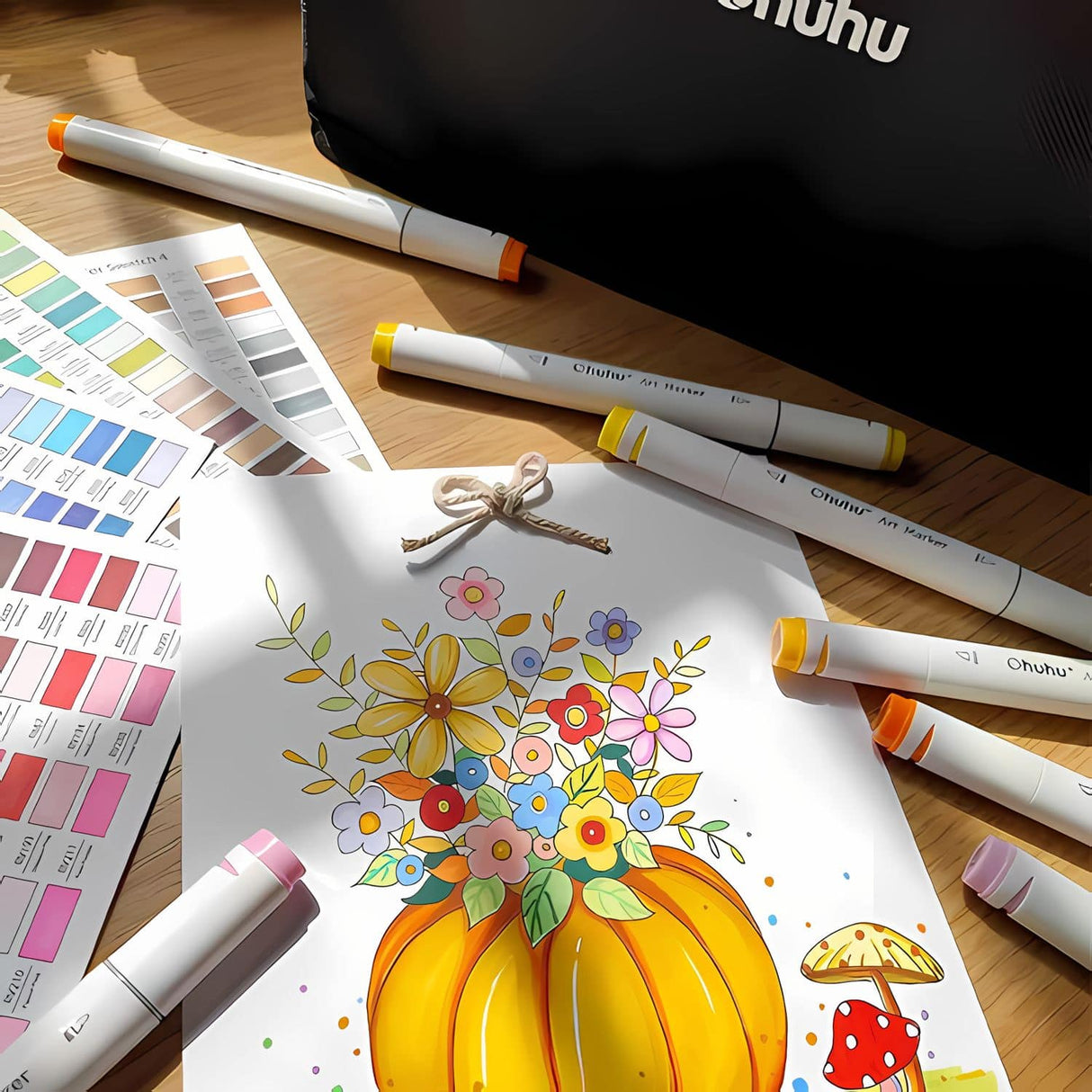 Ohuhu - Set 60 Marcadores al Alcohol Oahu Doble Punta