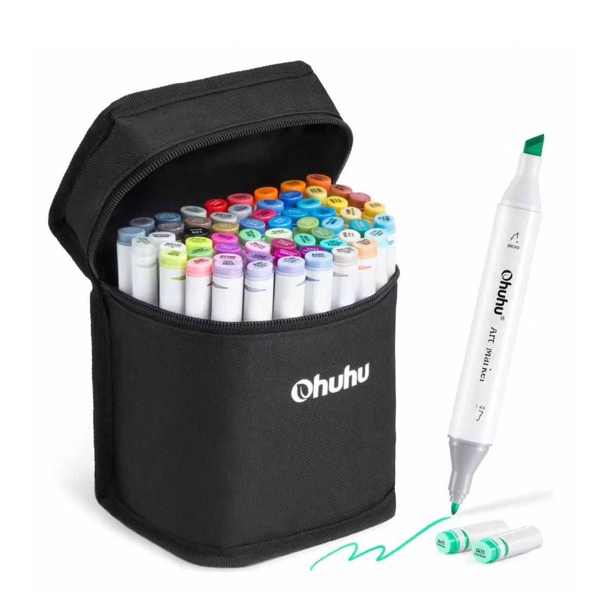 Ohuhu - Set 60 Marcadores al Alcohol Oahu Doble Punta