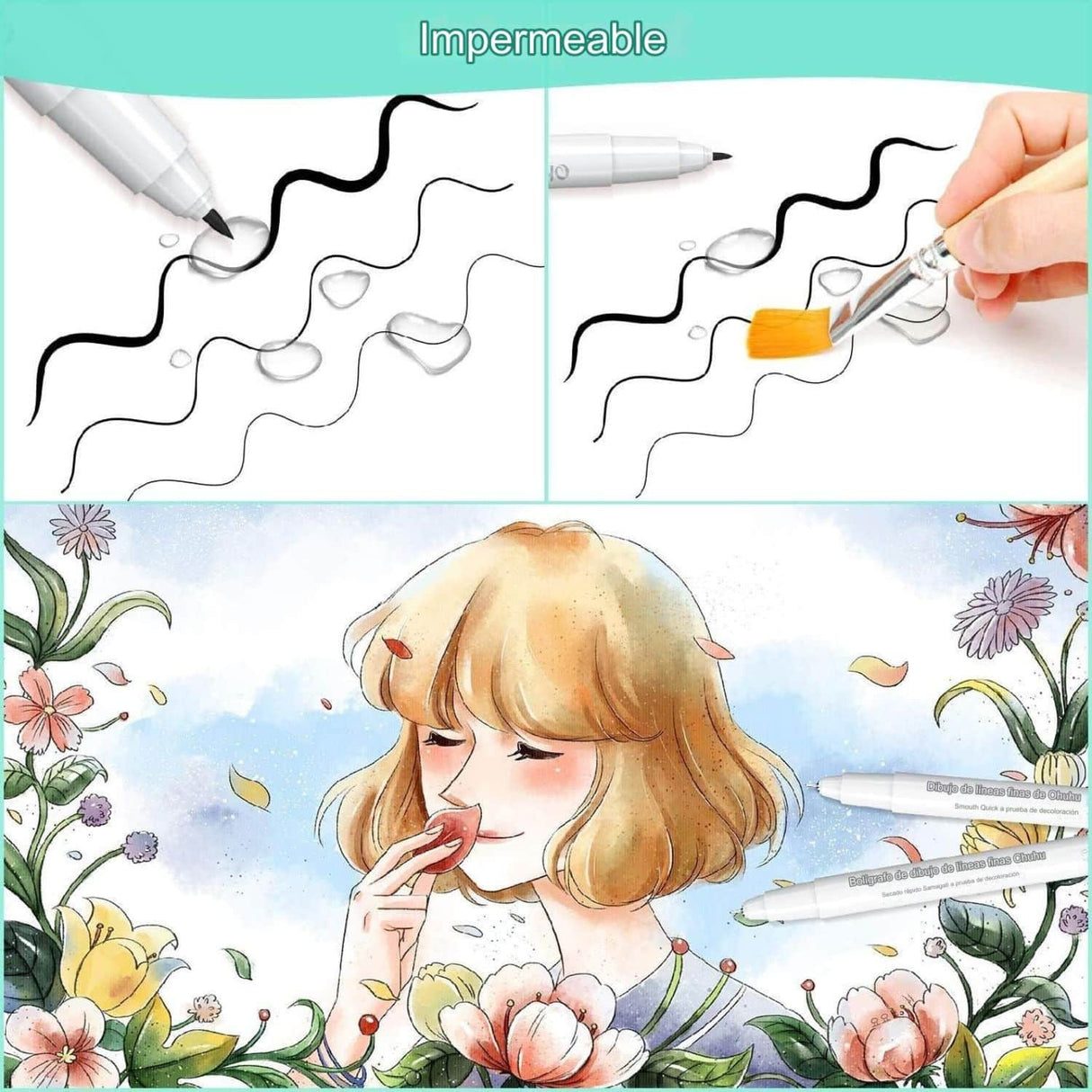 Ohuhu - Set 8 Tiralíneas Fine Line Drawing Pen