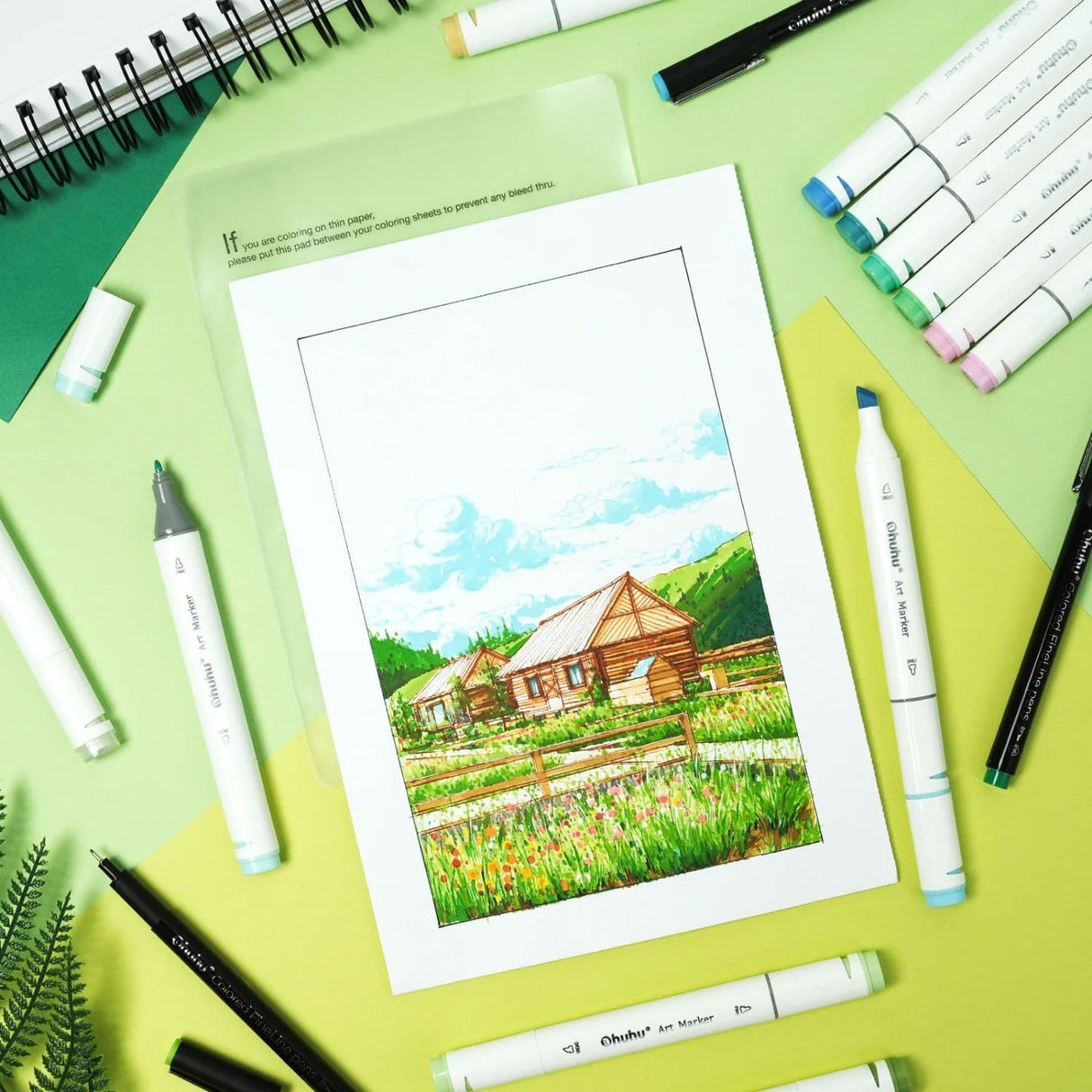 Ohuhu - Set 80 Marcadores al Alcohol Oahu Doble Punta