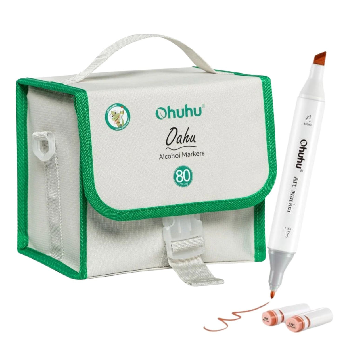 Ohuhu - Set 80 Marcadores al Alcohol Oahu Doble Punta