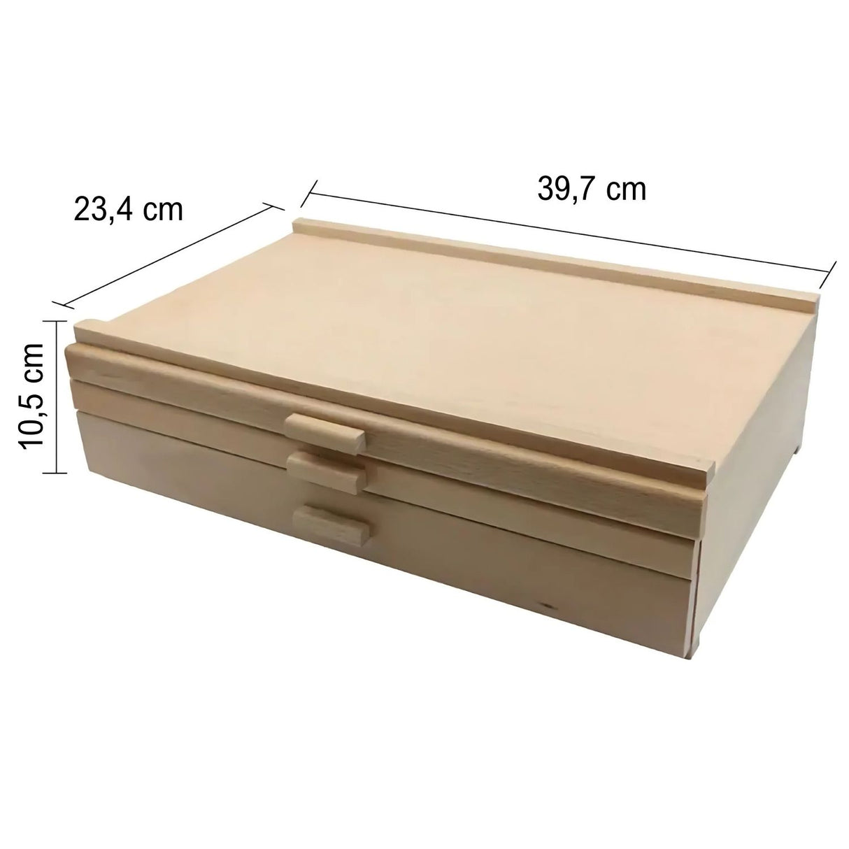 Organizador de Madera para Escritorio con 3 Cajones