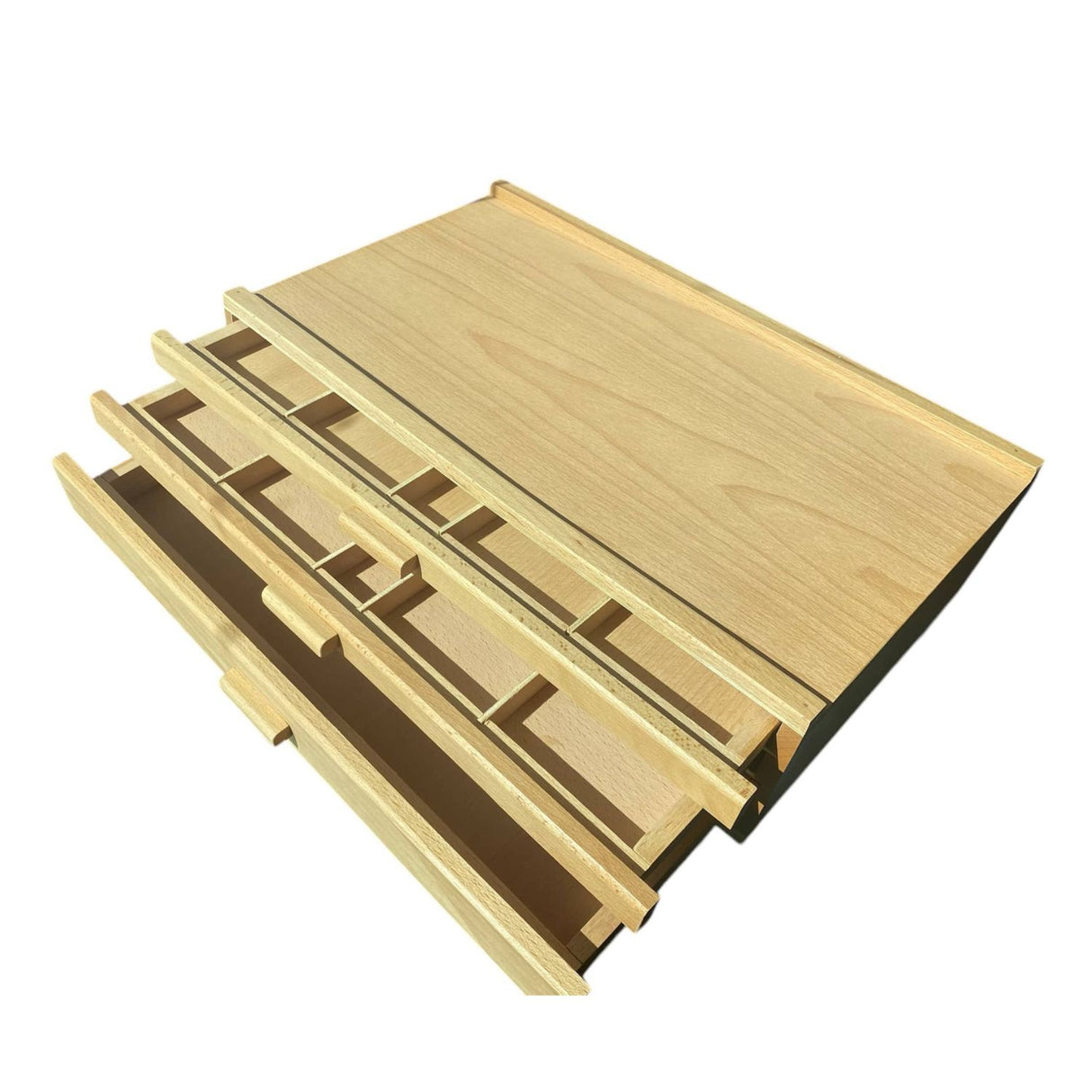 Organizador de Madera para Escritorio con 3 Cajones