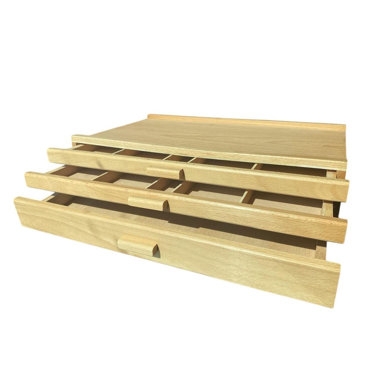 Organizador de Madera para Escritorio con 3 Cajones