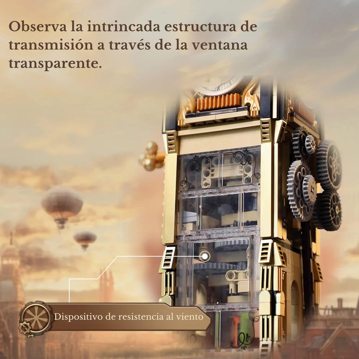 Pantasy - Juego de Bloques Steampunk Series Torre del Reloj