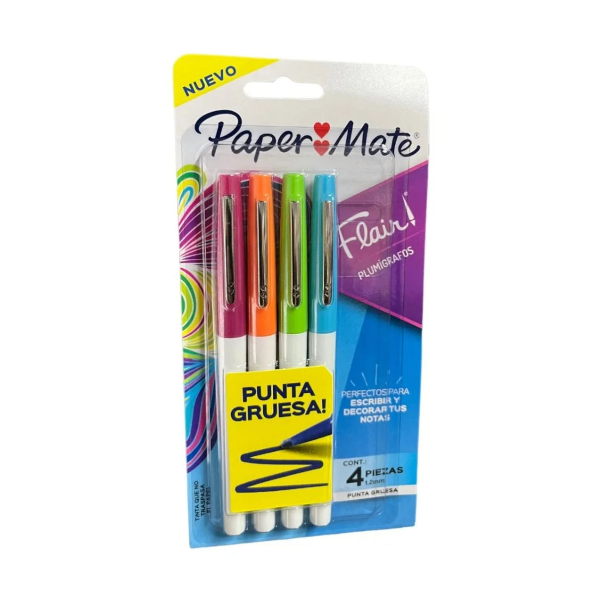 Paper Mate Flair - Set 4 Tiralíneas Punta Gruesa