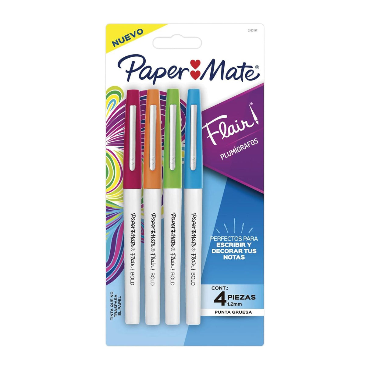 Paper Mate Flair - Set 4 Tiralíneas Punta Gruesa