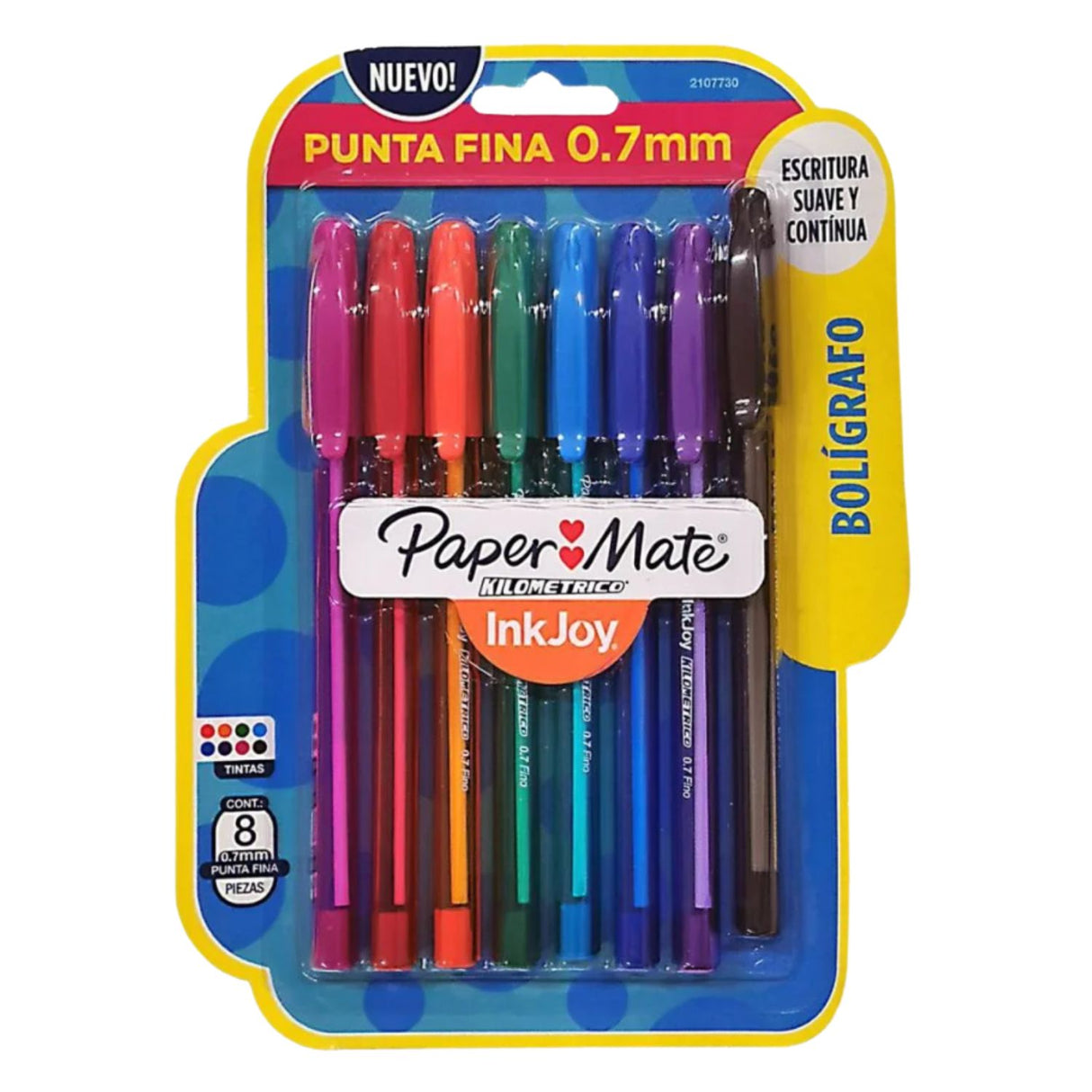 Paper Mate - Set 8 Bolígrafos Kilométrico 100ST