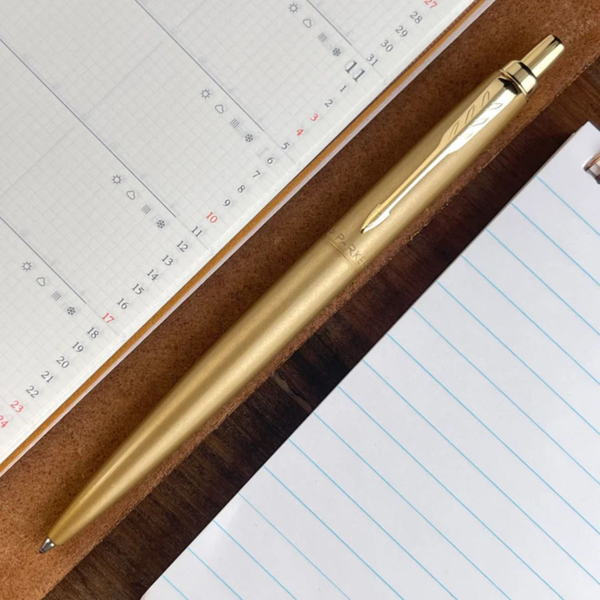 Parker - Boligrafo Jotter XL Tinta Azul, Punta M, Monochrome Gold