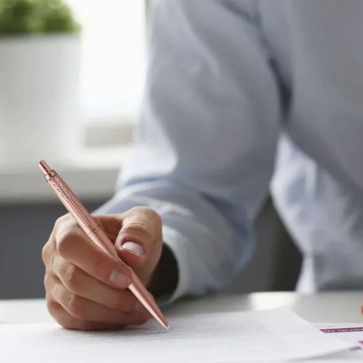 Parker - Boligrafo Jotter XL Tinta Azul, Punta M, Pink Gold