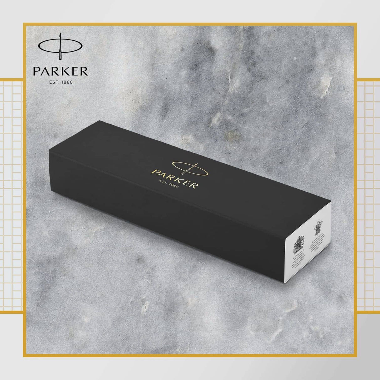 Parker Im Premium - Boligrafo Premium Pearl Lacquer, Gold Trim, Punta Media, Tinta Azul