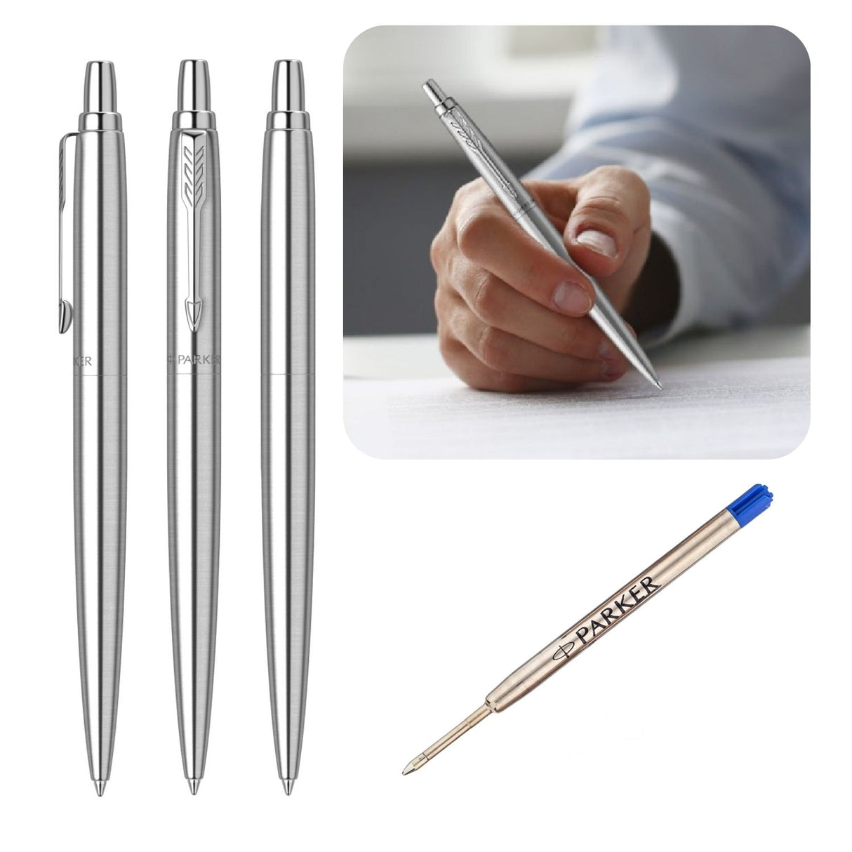 Parker - Kit Boligrafo y Portaminas Jotter Tinta Azul, Caja de Regalo