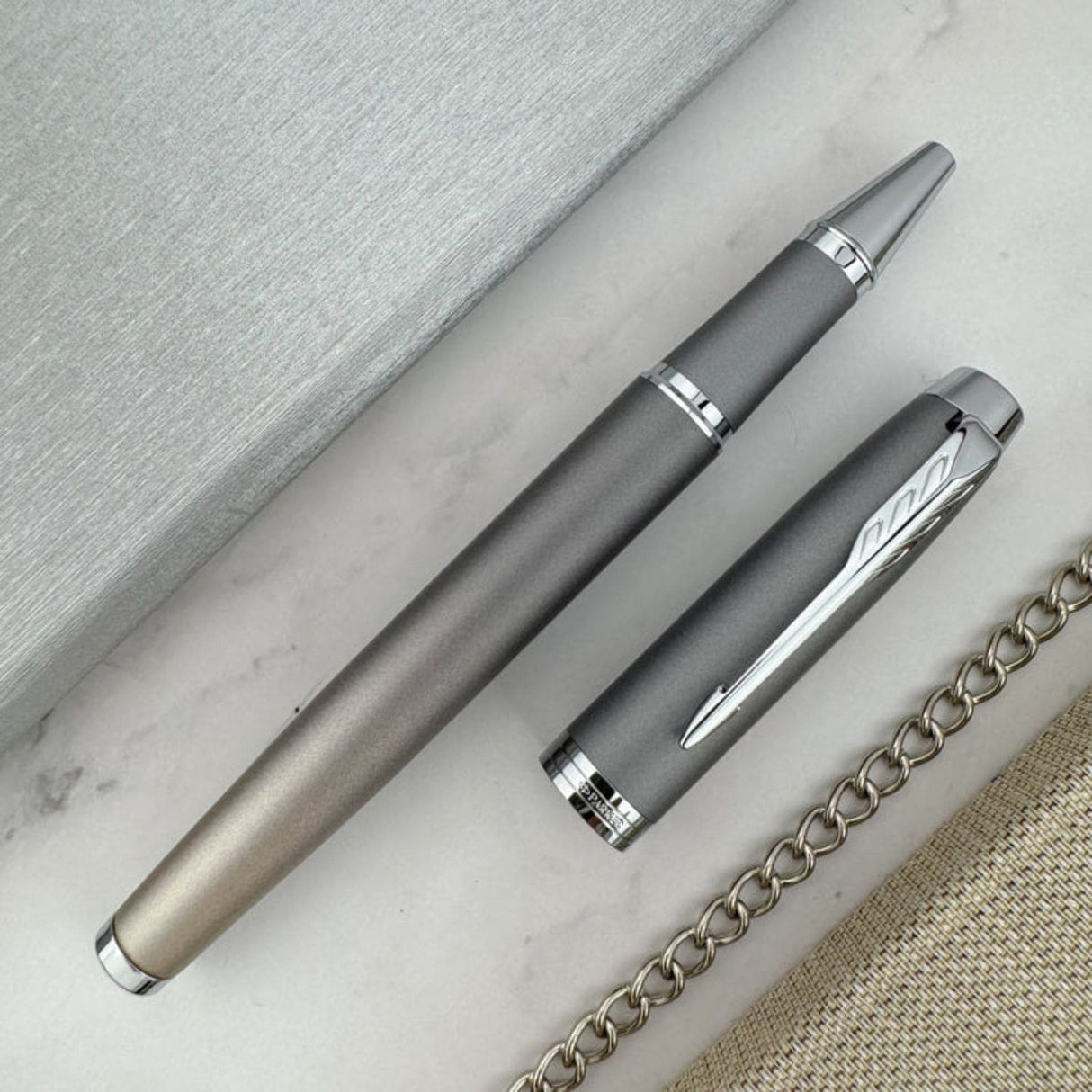 Parker - Rollerball IM Writing Rituals Tinta Azul, Punta F, Grey