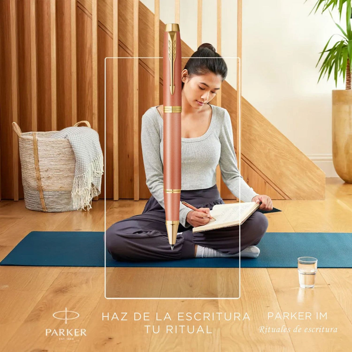 Parker - Rollerball IM Writing Rituals Tinta Azul, Punta F, Uplifting Orange