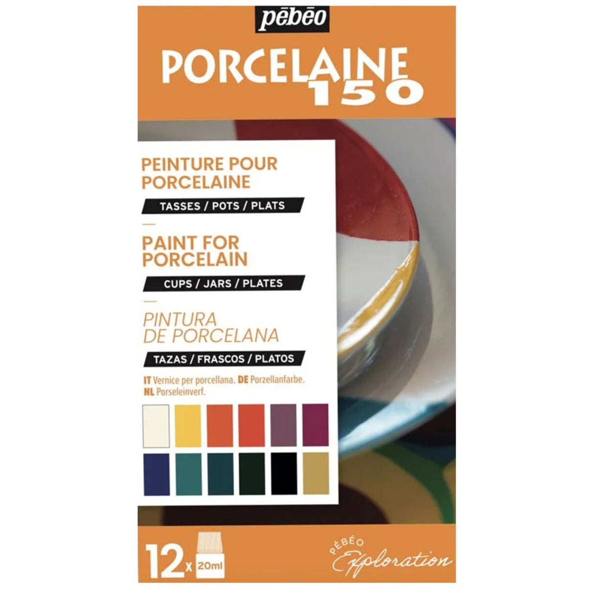 Pebeo 150 - Set 12 Pintura para Porcelana 20 ml