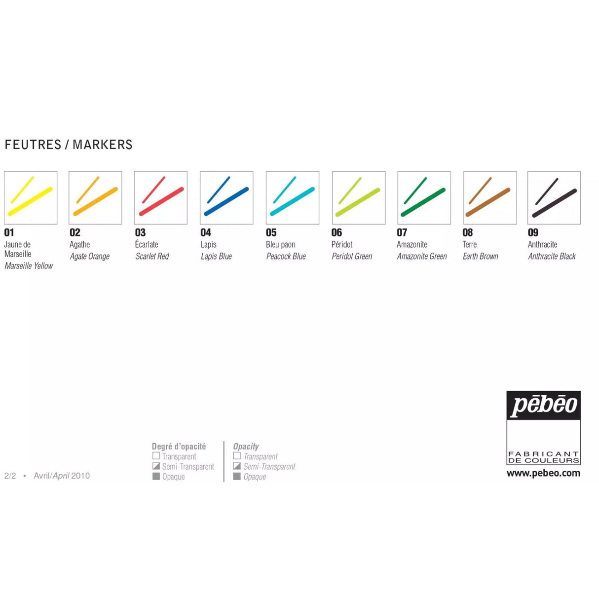 Pebeo Porcelaine 150 - Set 9 Marcadores Pintura Porcelana Punta Fina