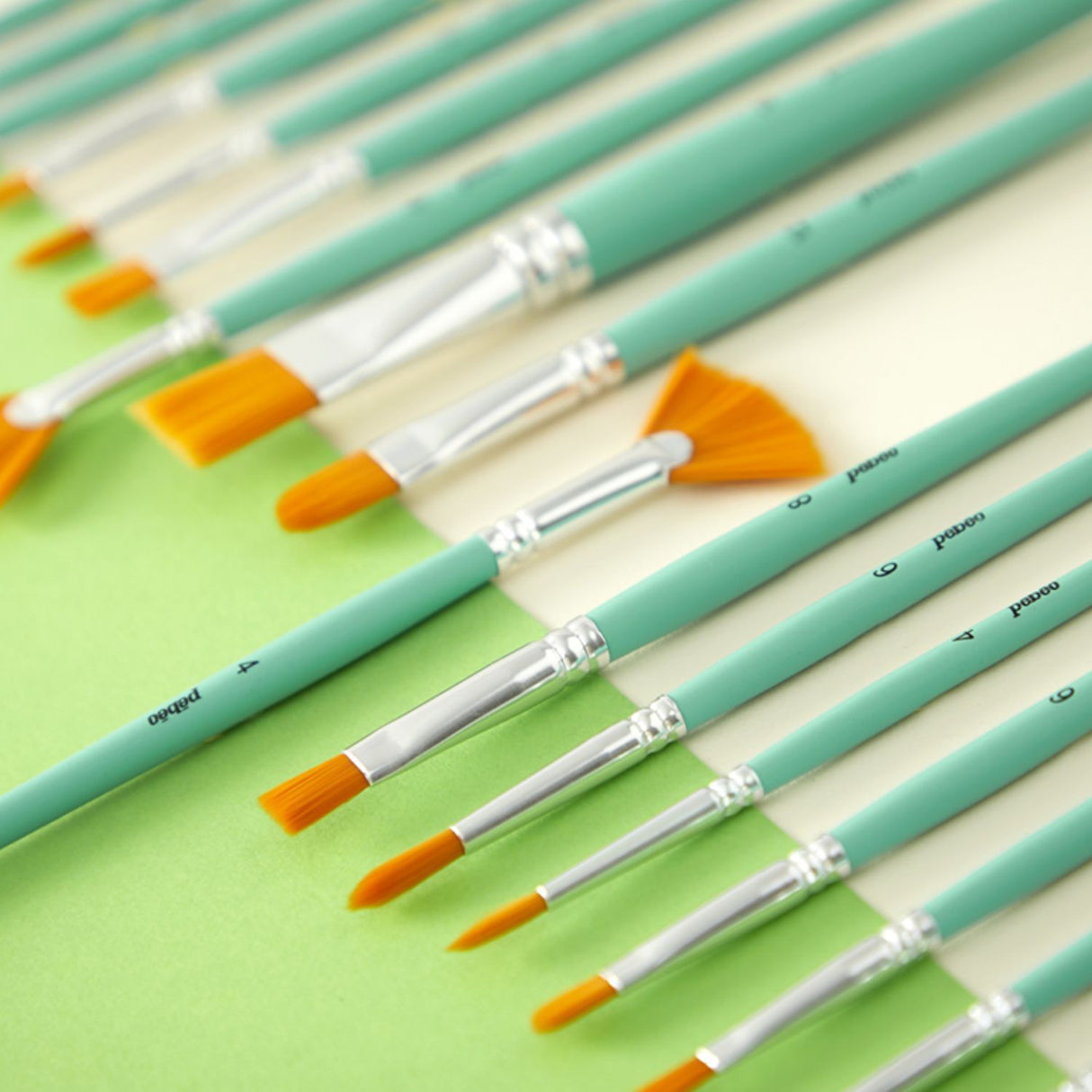 Pebeo - Set 3 Pinceles Acrílico Fluido Abanico (Fan Blender)