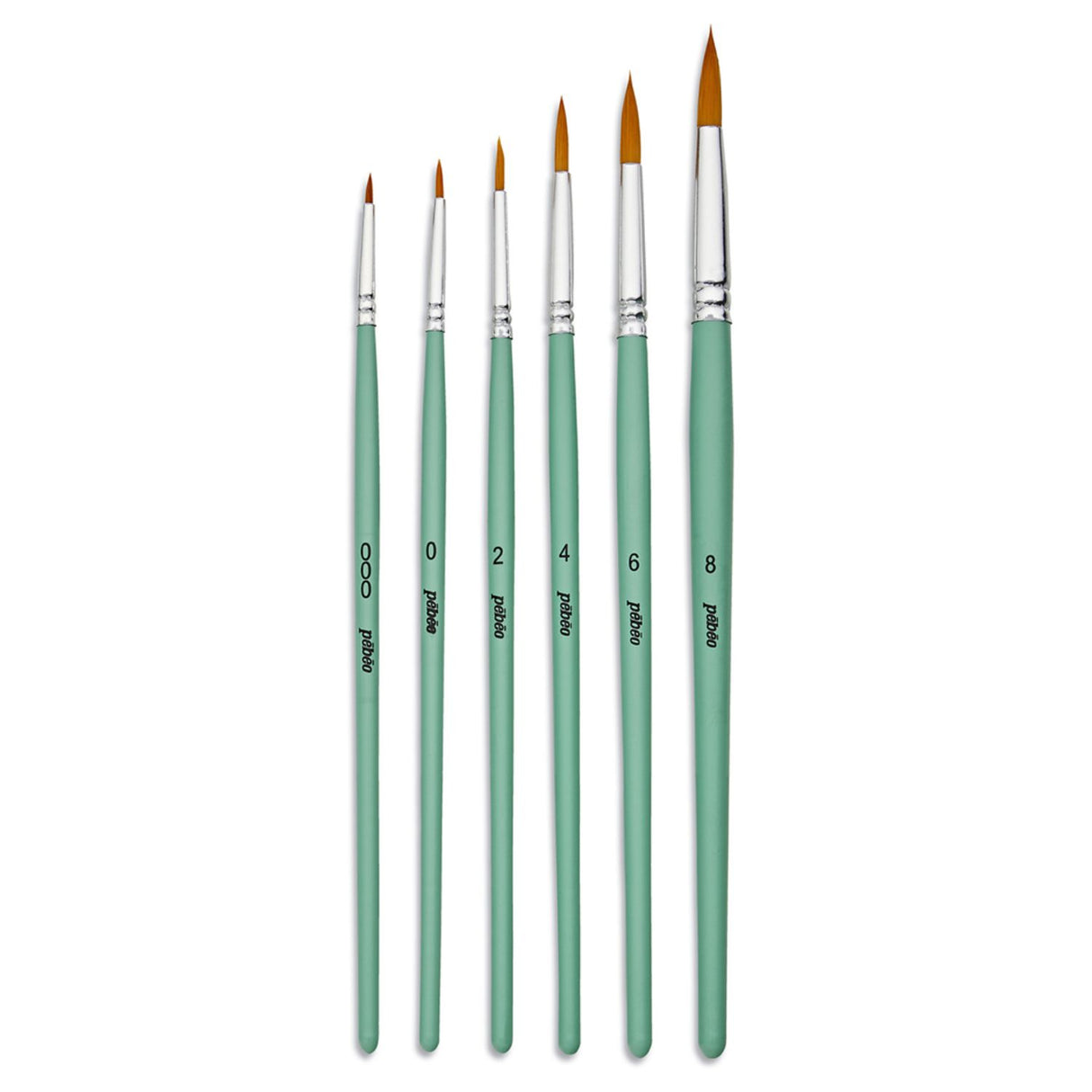 Pebeo - Set 6 Pinceles Acrílico Fluido Redondos