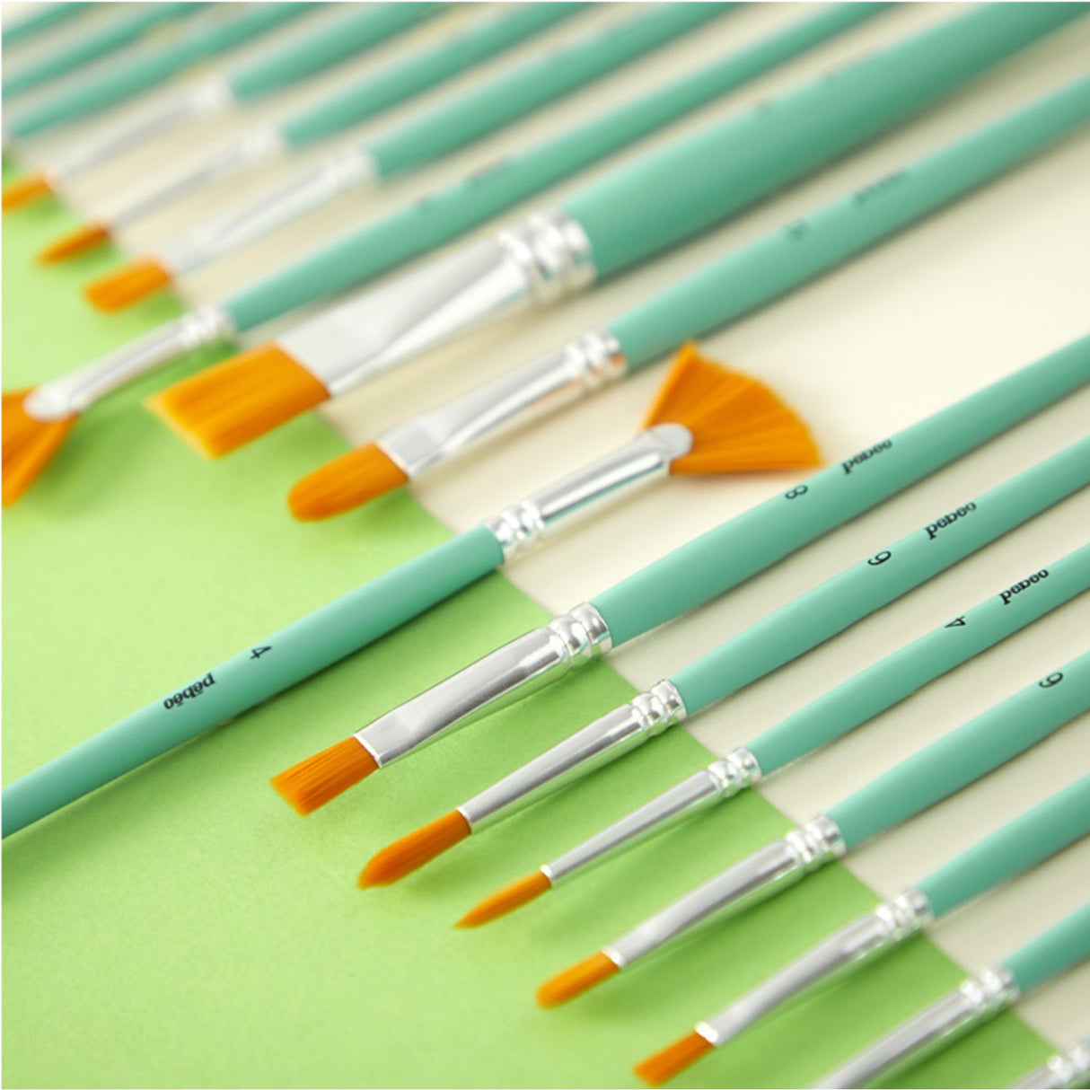 Pebeo - Set 6 Pinceles Acrílico Fluido Redondos