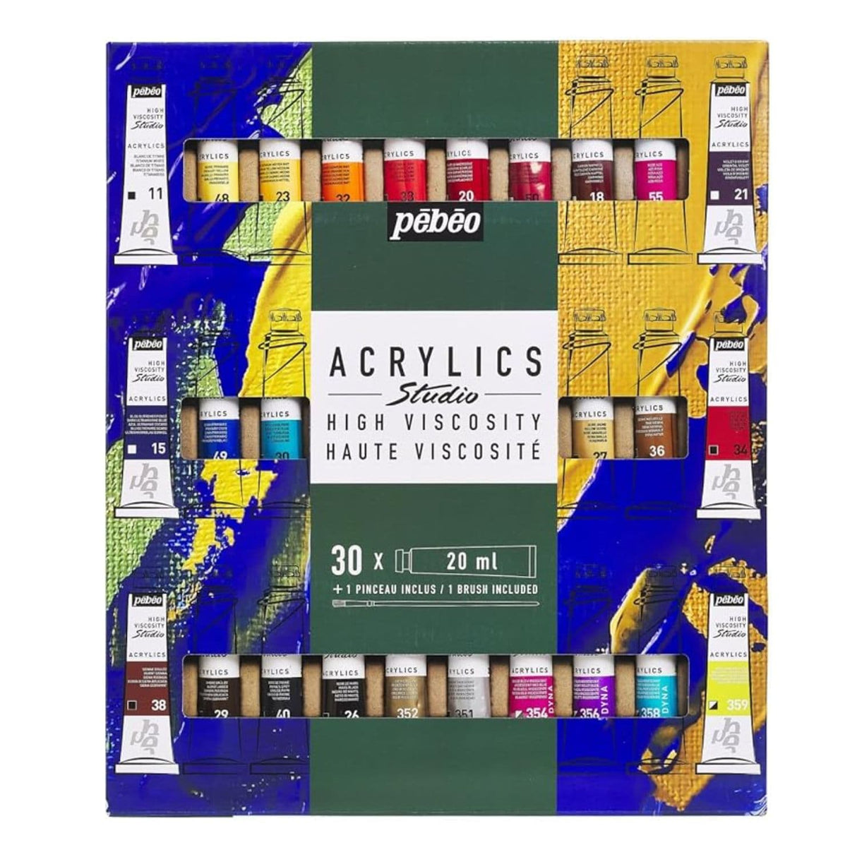 Pebeo Studio - Set 30 Acrílicos Tubos 20 ml