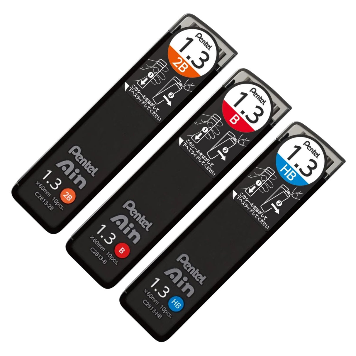 Pentel - Pack 10 Minas para Portaminas Ain 1,3 mm