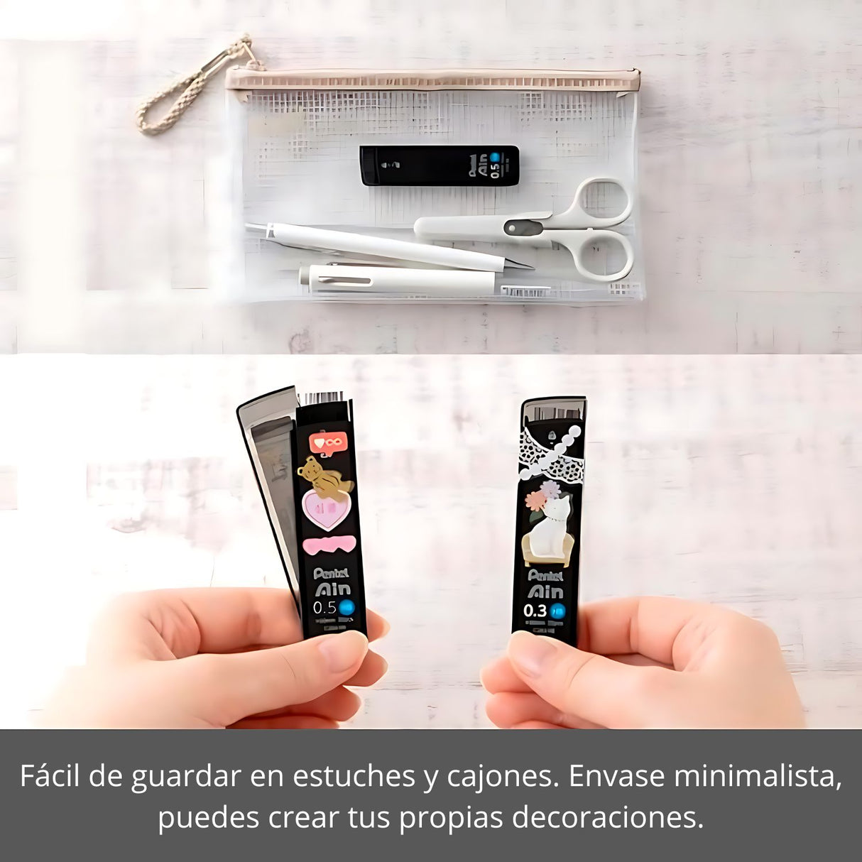 Pentel - Pack 40 Minas para Portaminas Ain Stein 0,7 mm