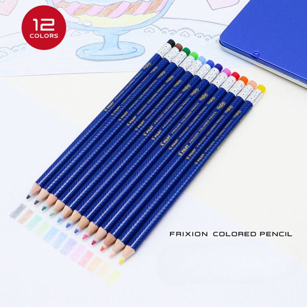 Pilot Fixion - Set 12 Lápices de Colores Borrables