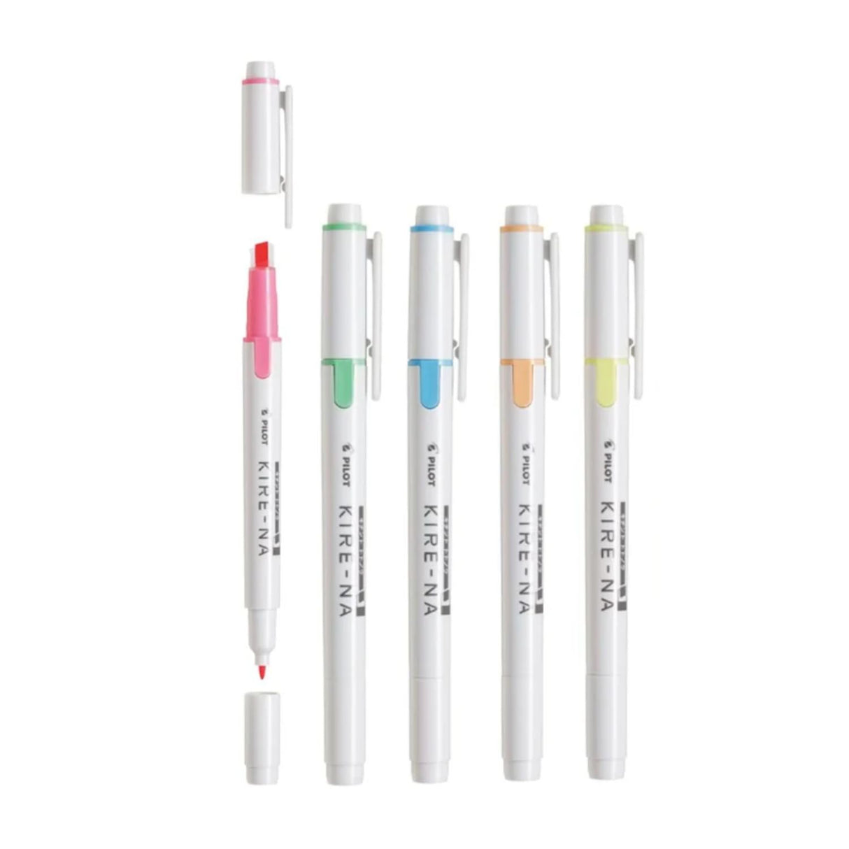 Pilot Kire-Na - Set 5 Destacadores Doble Punta Basic