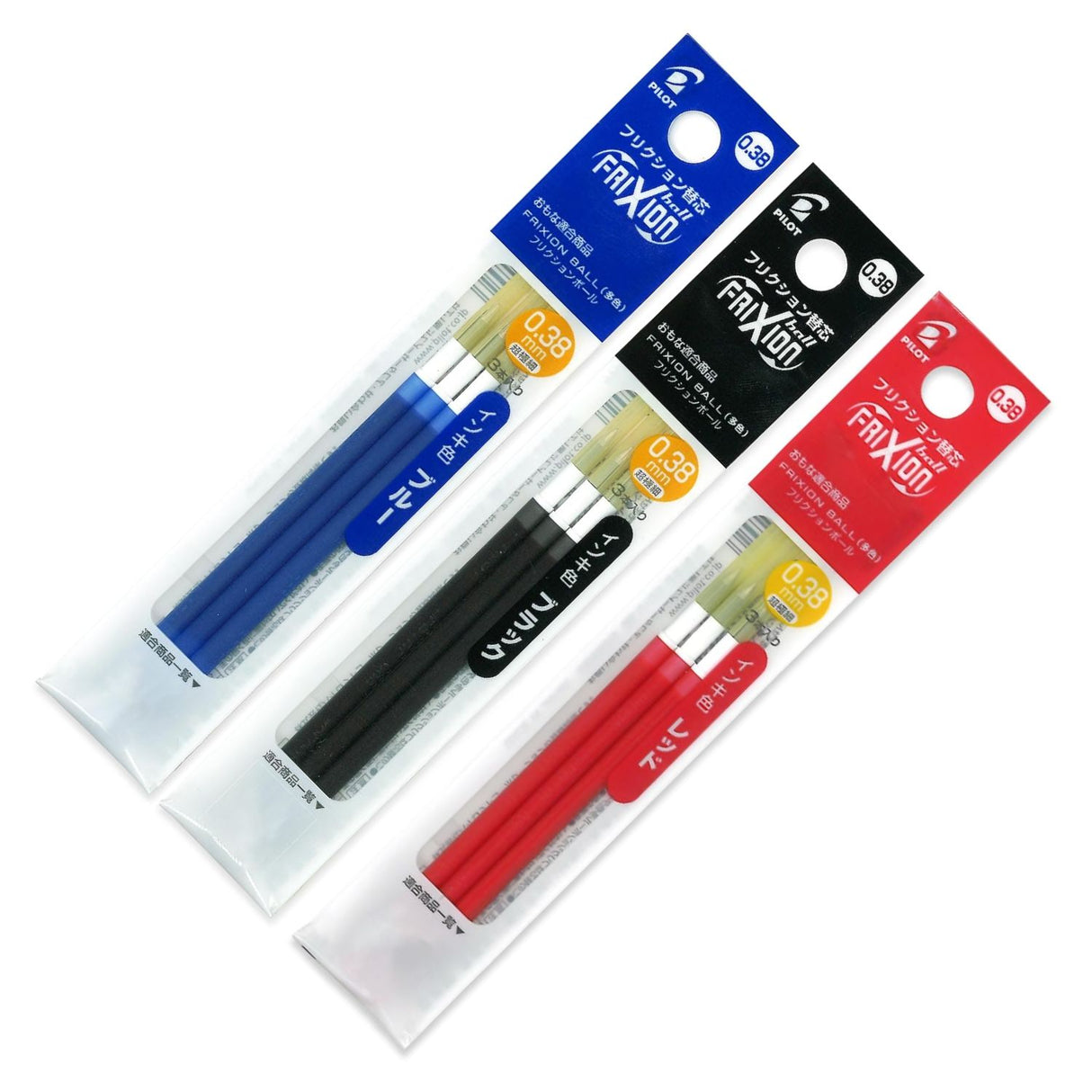 Pilot - Pack 3 Repuestos Lápiz Gel Frixion Ball Slim LFBTRF30UF-3 Punta 038