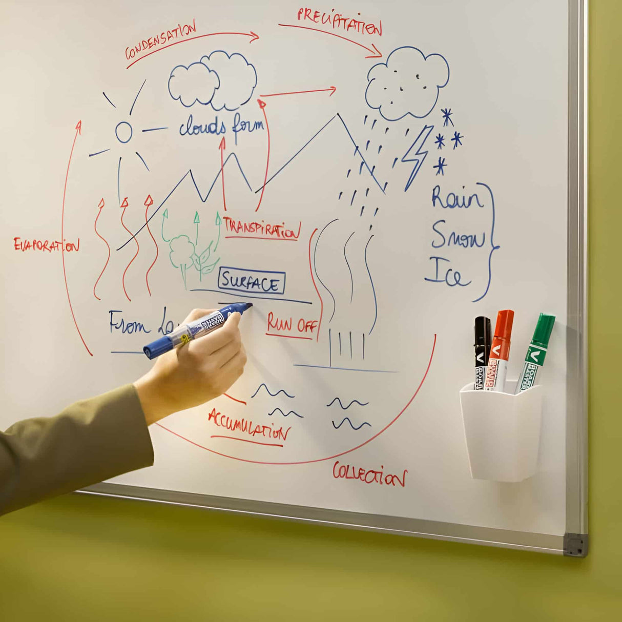 Pilot V Board Master - Set 4 Plumones de Pizarra Recargables Punta M