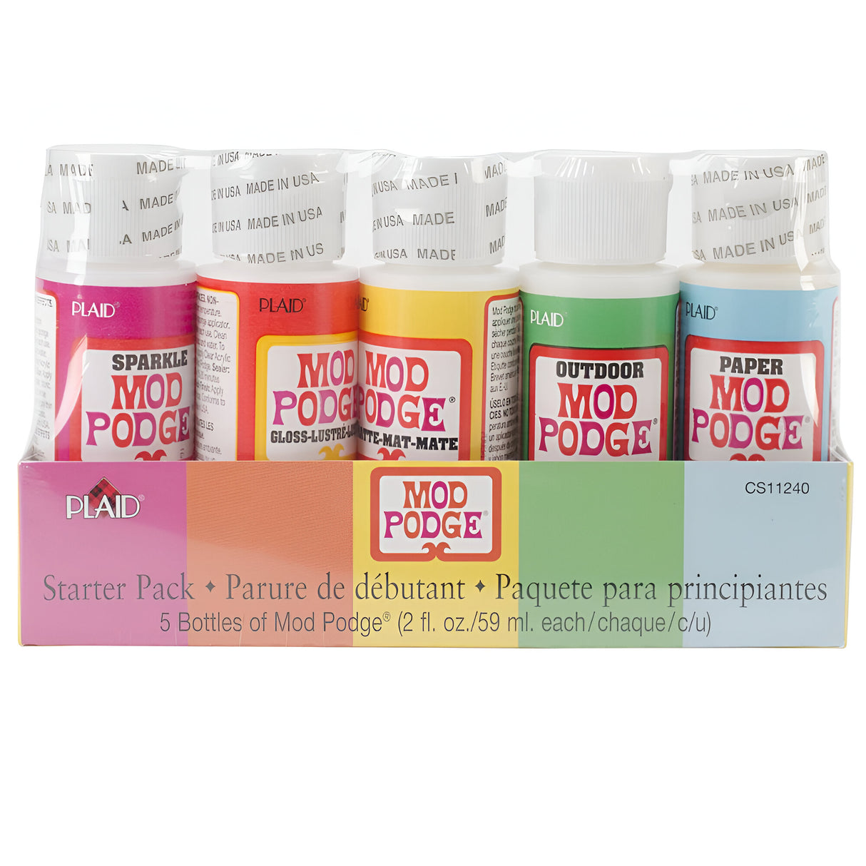 Plaid Mod Podge - Set 5 Pegamento Sellador y Acabado Starter