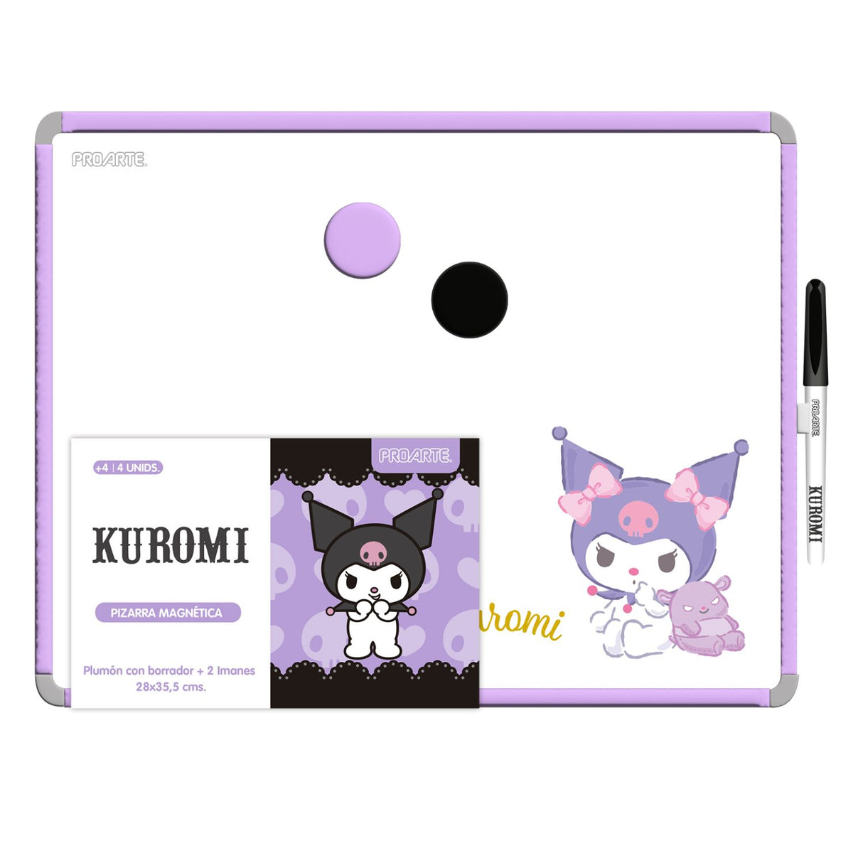 Proarte - Pizarra Magnética Kuromi 28 x 35,5 cm