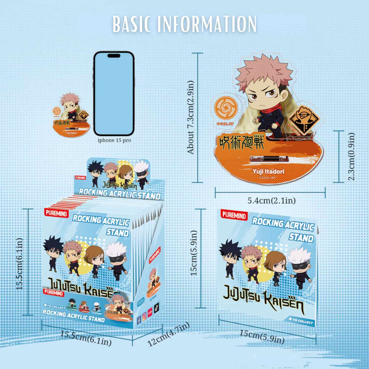 Puremind - Blind Box Jujutsu Kaisen Rocking Acrylic Stand Blind Bag
