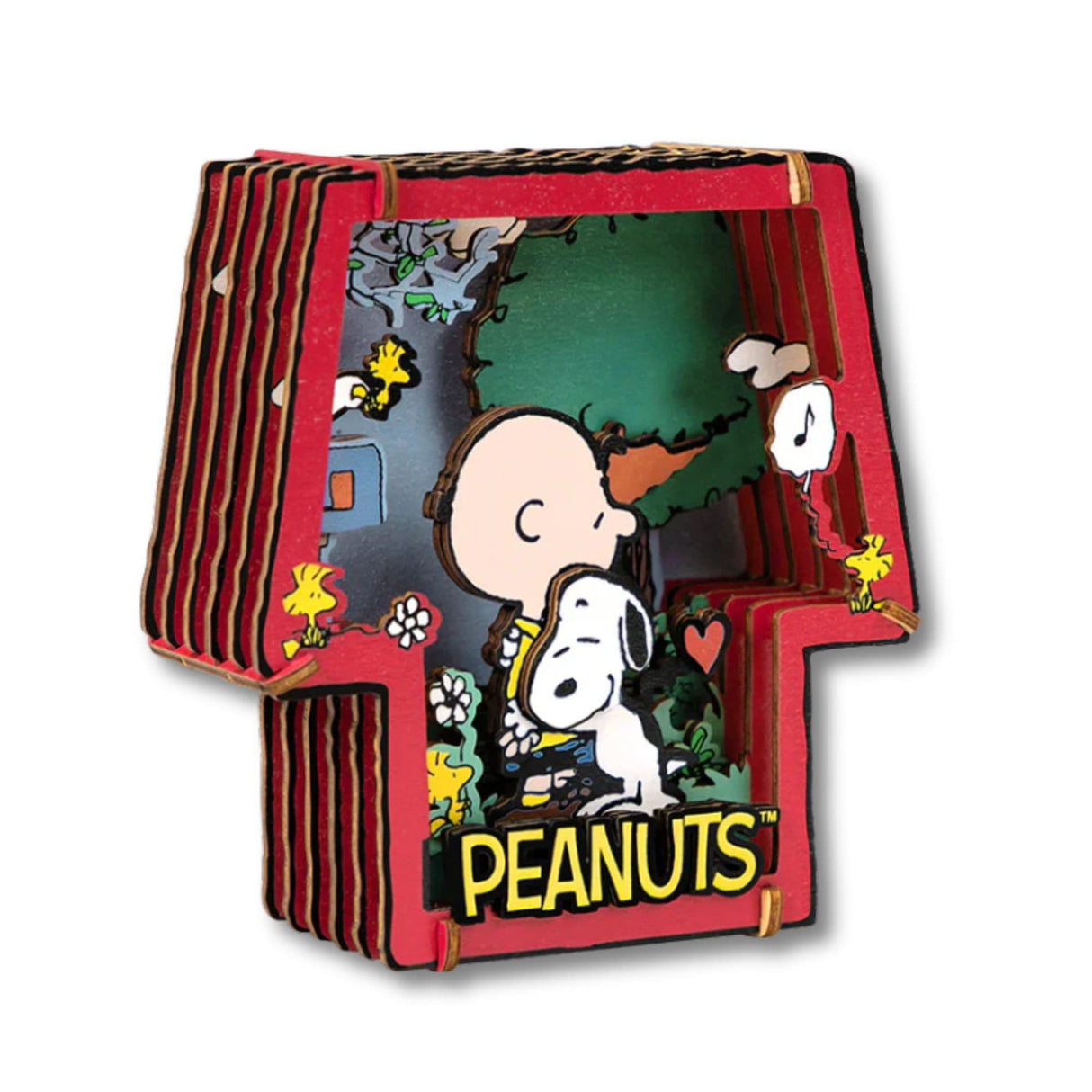 Puremind - Casa Miniatura Snoopy Healing Hug Wooden Theater