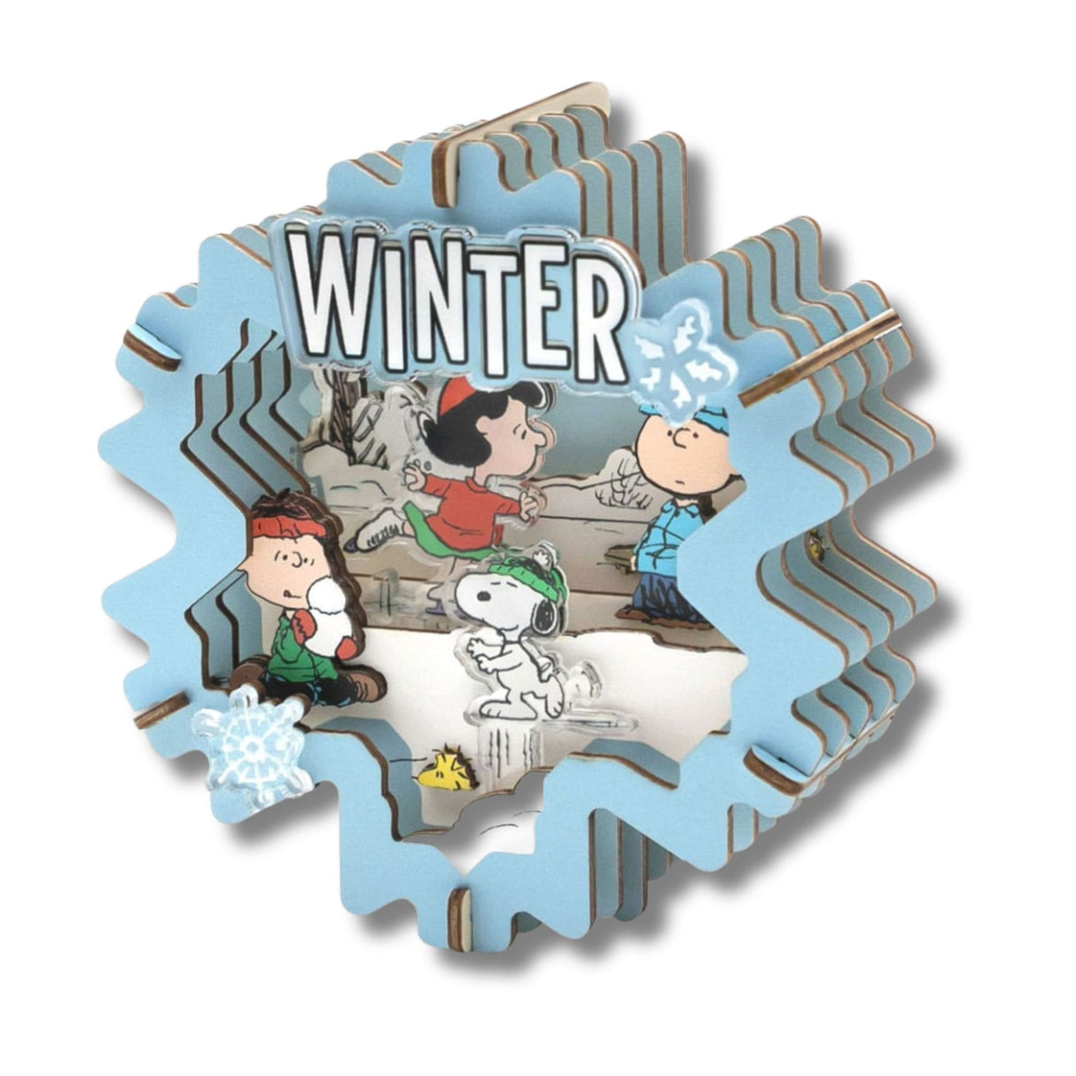 Puremind - Casa Miniatura Snoopy Skating Funland Wooden Theater