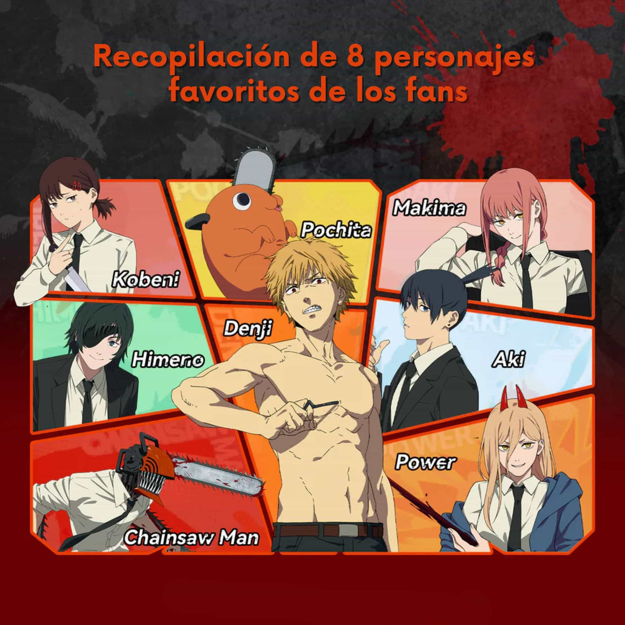 Puremind - Puzzle 3D Chainsaw Man Wooden Gallery Characters United