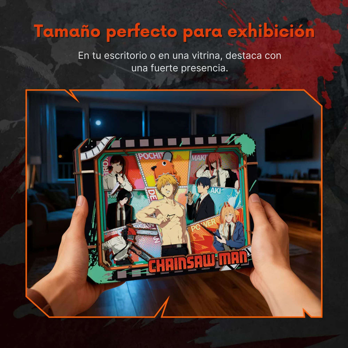 Puremind - Puzzle 3D Chainsaw Man Wooden Gallery Characters United