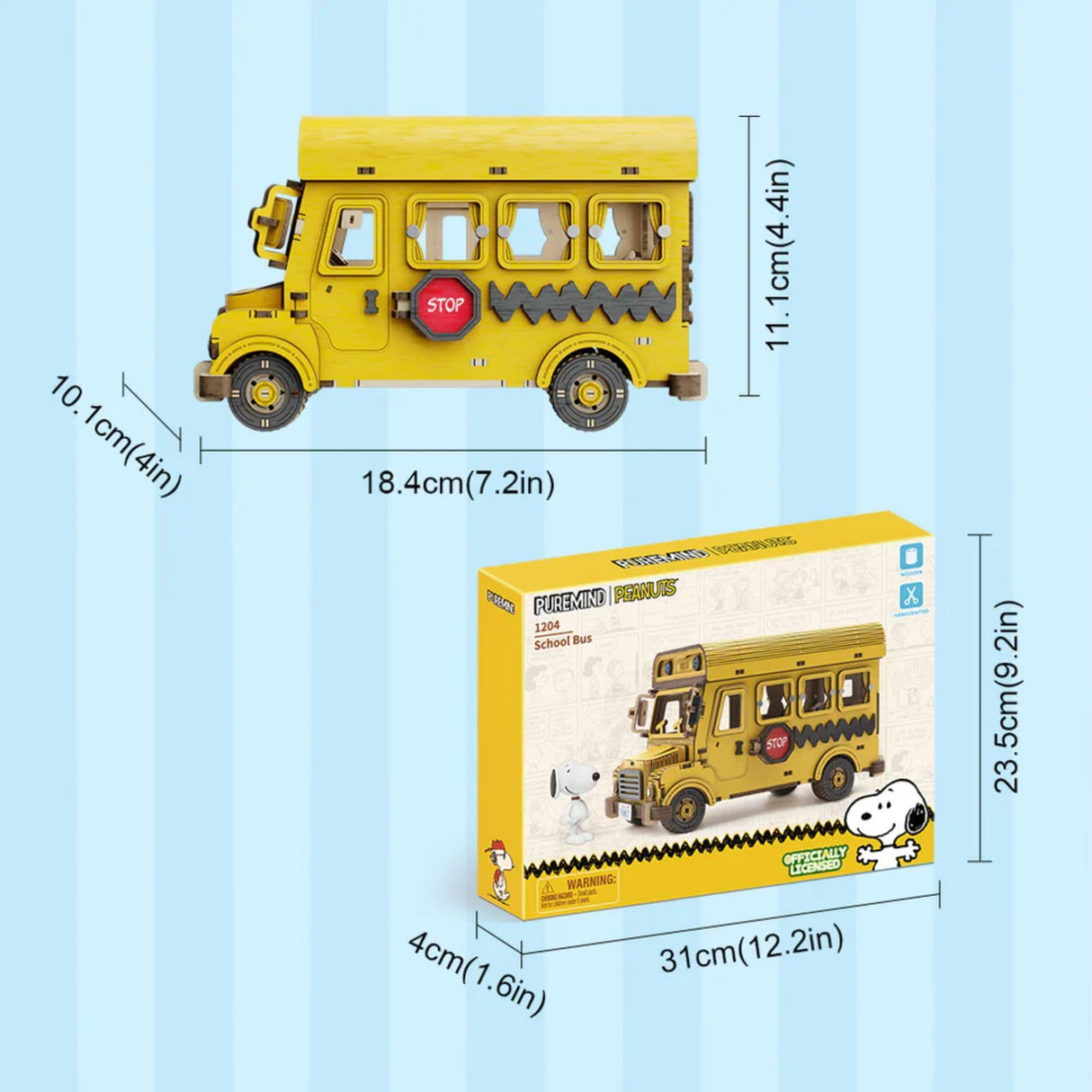 Puremind - Puzzle 3D Snoopy School Bus