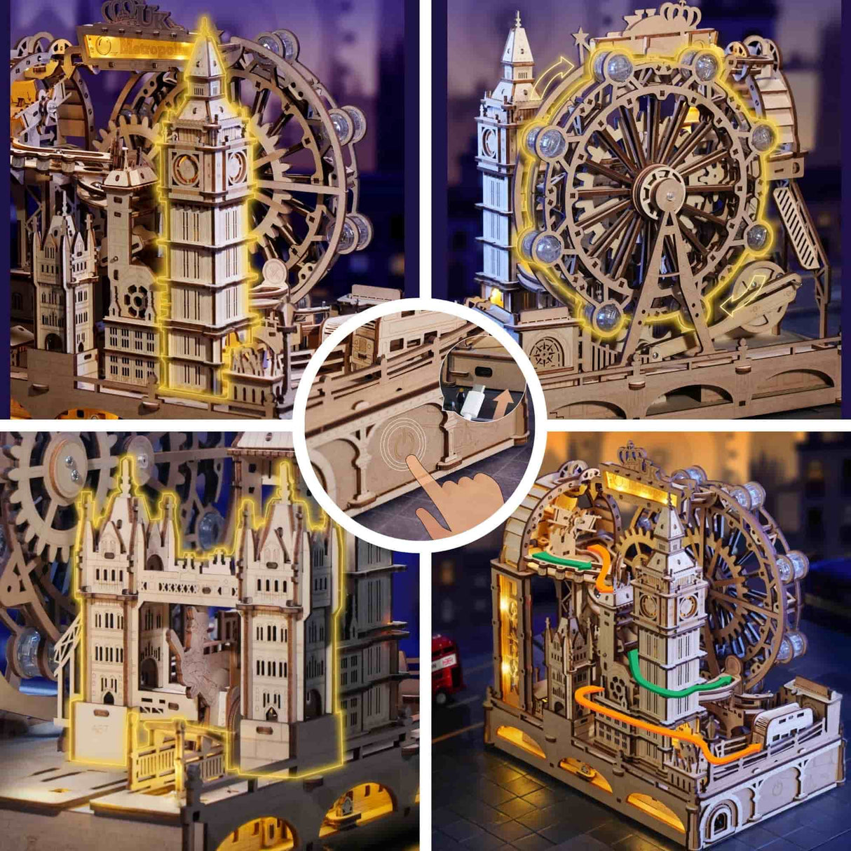 Rokr Amusing Table Game - Puzzle 3D Marble Travel London