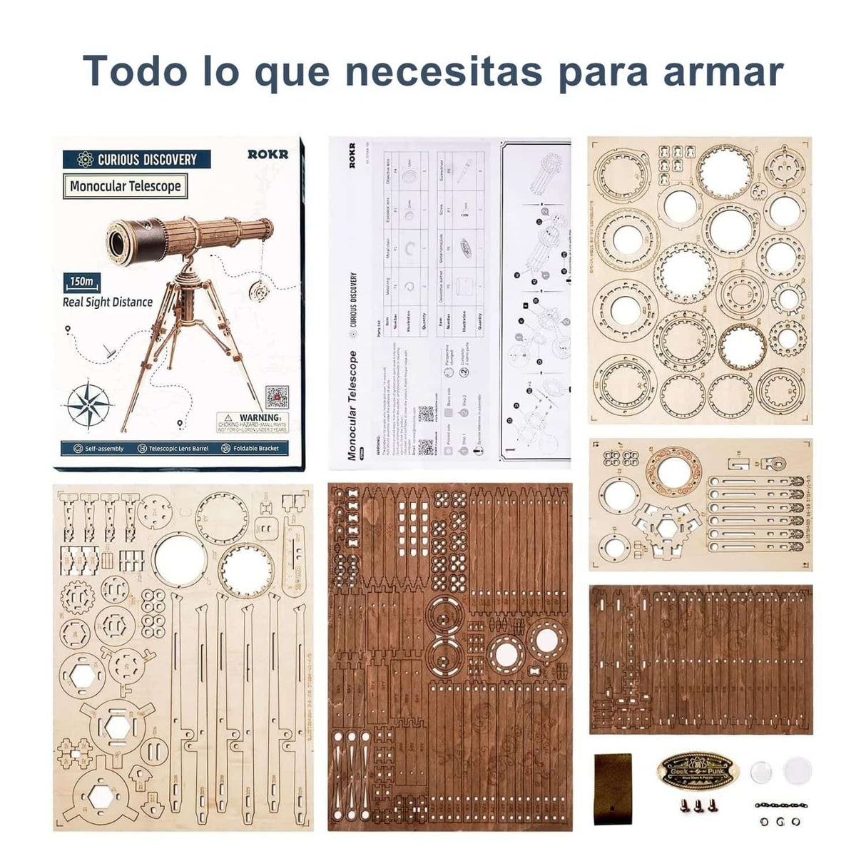 Rokr Curious Discovery - Puzzle 3D Telescopio