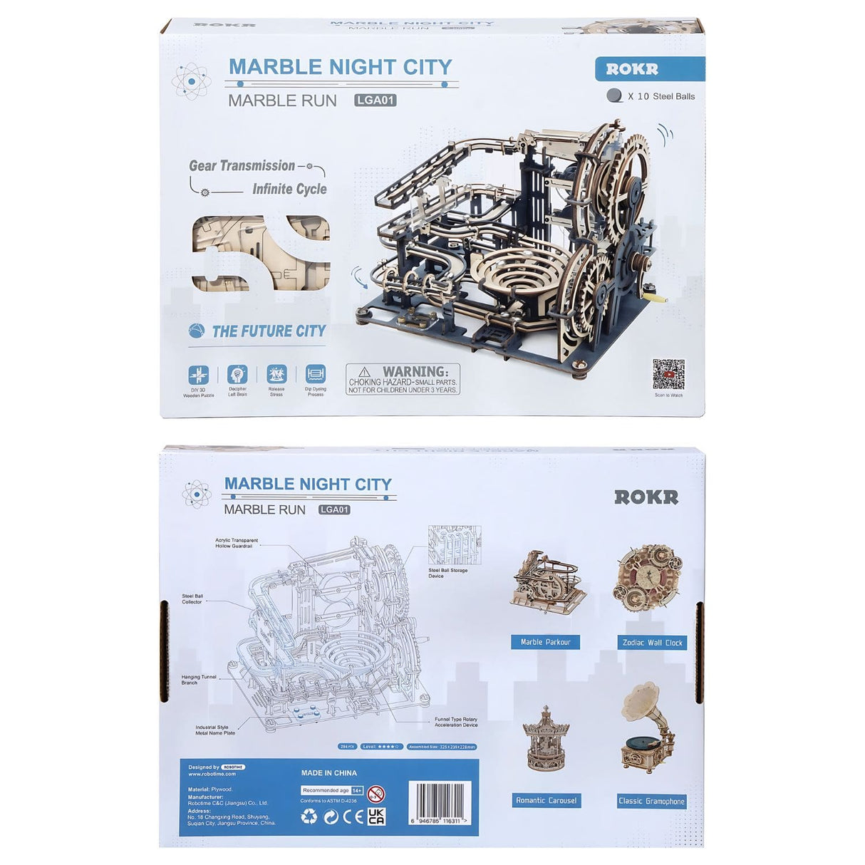 Rokr Marble Run - Puzzle 3D Marble Night City