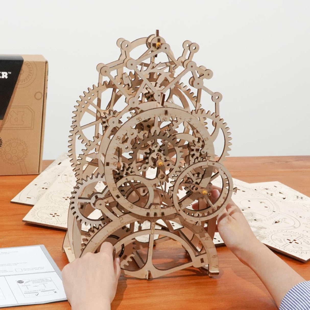 Rokr Mechanical Gears - Puzzle 3D Pendulum Clock Reloj de Péndulo