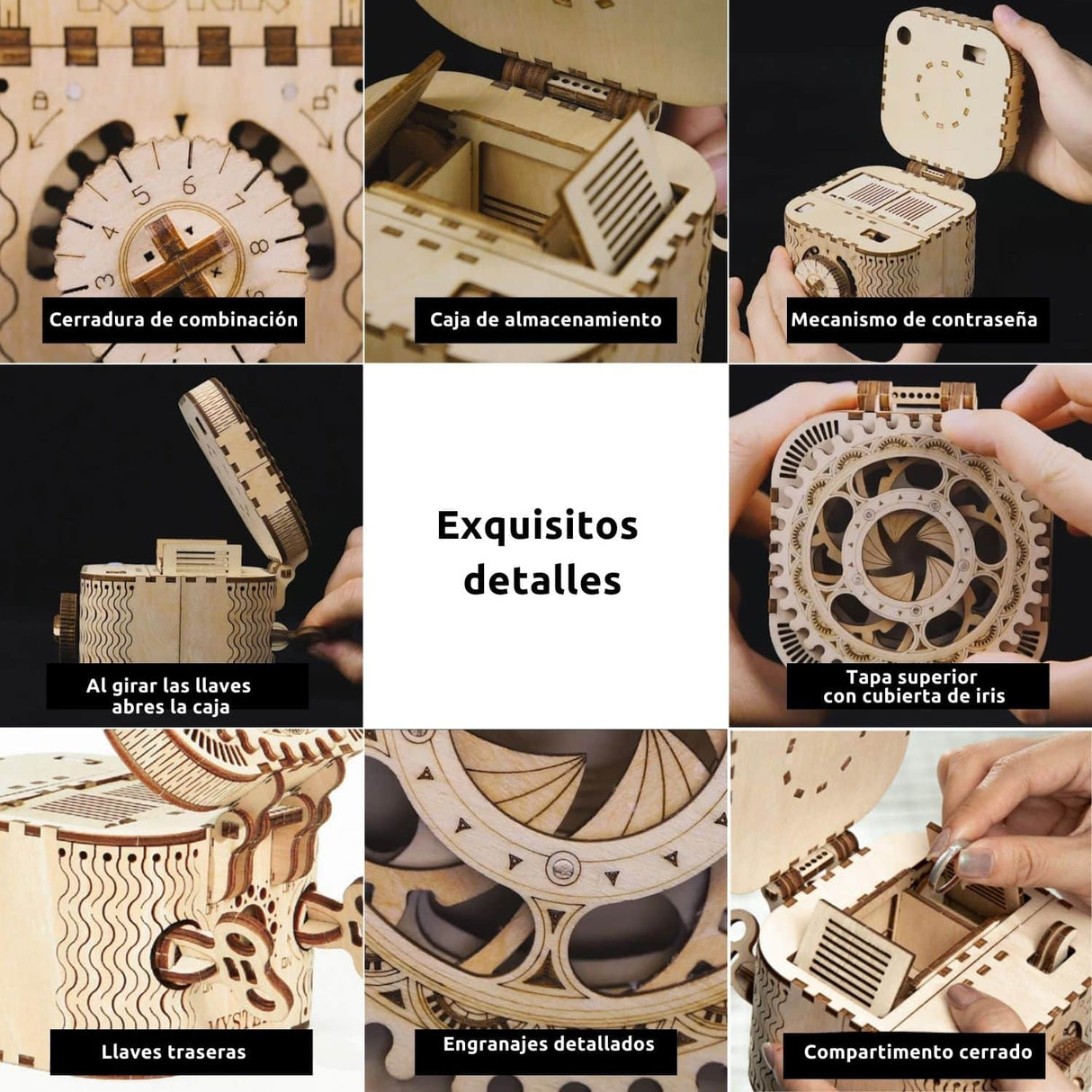 Rokr Mechanical Gears - Puzzle 3D Treasure Box Caja del Tesoro