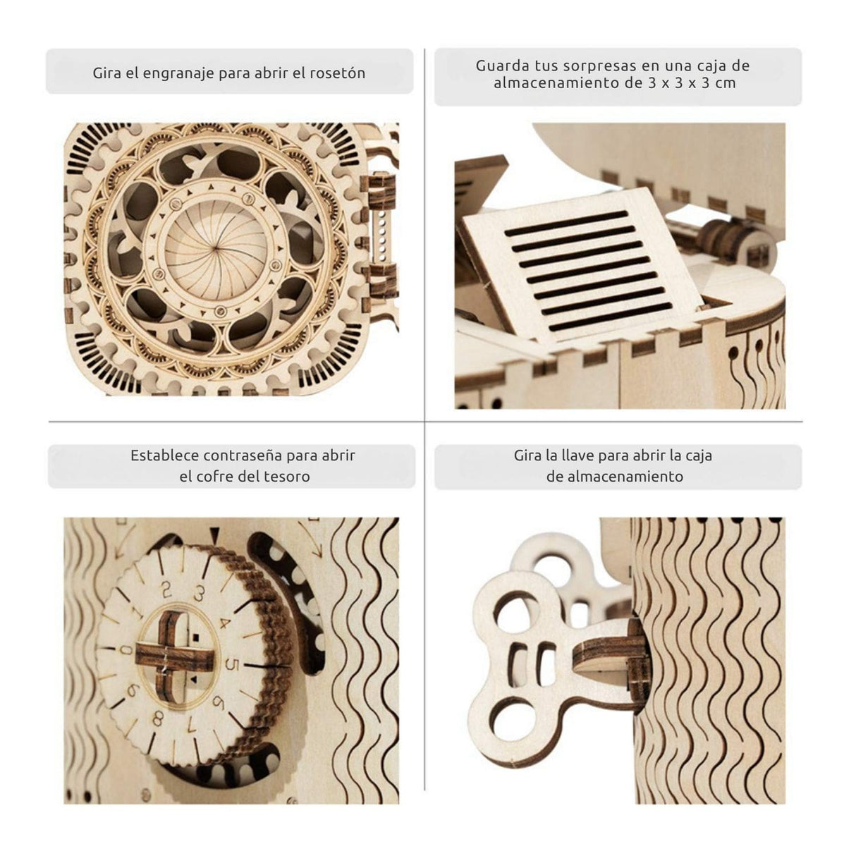 Rokr Mechanical Gears - Puzzle 3D Treasure Box Caja del Tesoro